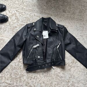 Forever 21 Black Leather Biker Jacket